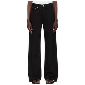 NEW RAG & BONE featherweight logan wide-leg jeans in black